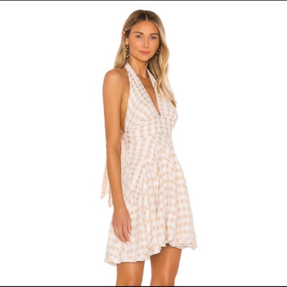 Free People do the twist seersucker halter sundress - Picture 2 of 7